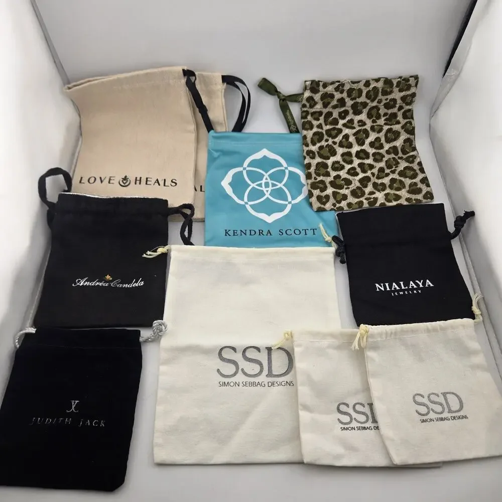 Designer Jewelry Pouch Lot of 10 Kendra Scott Brighton Simon Sebbag